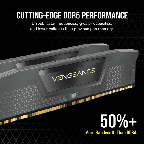 Corsair Vengeance DDR5 RAM highlighted with iCUE software control