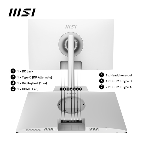MSI MD272XPW monitor photo showing ergonomic design for comfortable viewing
