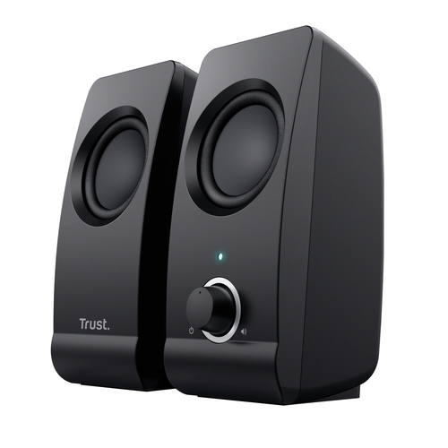 Trust Remo 2.0 Speakers, 1-way, 2.0 channels, Wired, 8 W, Black