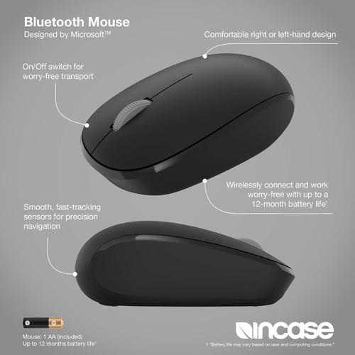 Incase (RJN-00010)  Ambidextrous, Bluetooth Mouse, Black