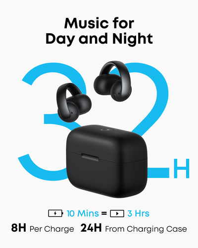 Soundcore Aeroclip, True Wireless Stereo (TWS), Calls, Headset/Earphones, Black