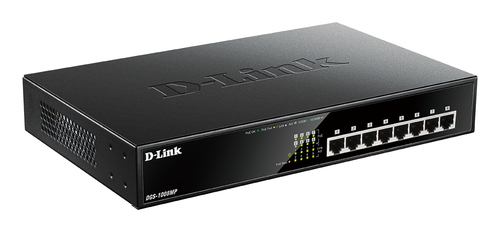 D-Link (DGS-1008MP), 8-Port Gigabit PoE+, Unmanaged Desktop Switch
