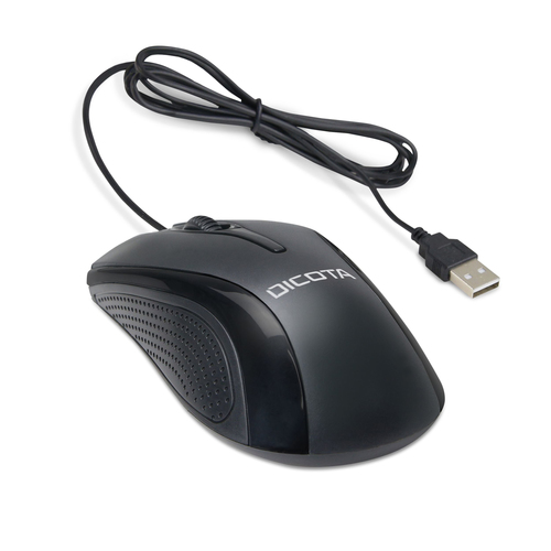 DICOTA (D32011), Ambidextrous, USB Type-A, 1200 DPI, Mouse