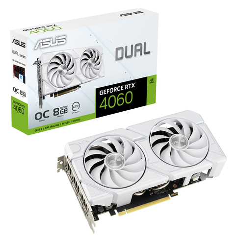 ASUS Dual GeForce RTX™ 4060 EVO OC 8GB GDDR6 PCIe 4.0 Graphics Card