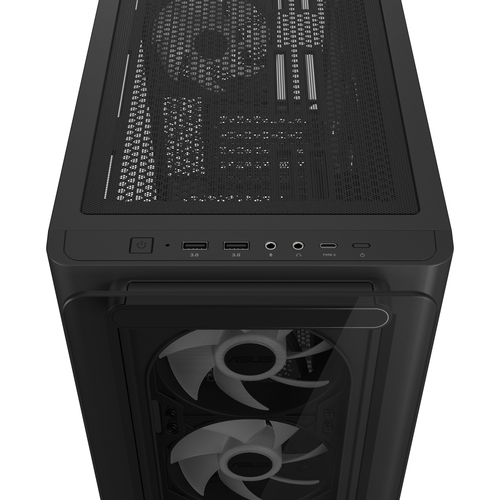 ASUS A23 PLUS TG ARGB BLACK, micro ATX, Mini-ITX, Multi, PC Case