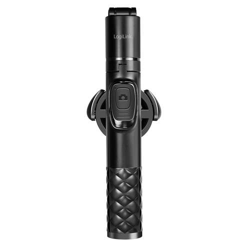 LogiLink BT0069 black Bluetooth selfie stick with built-in stand image