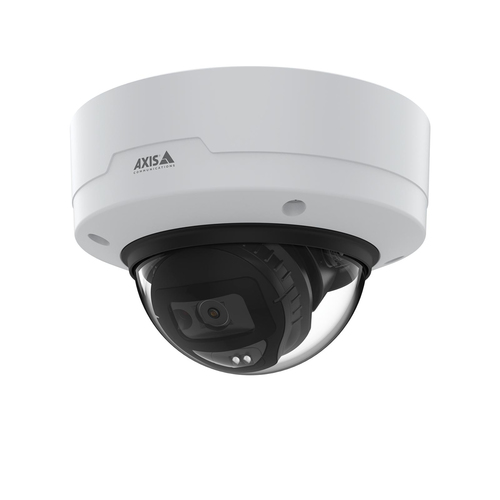 Axis indoor outdoor dome IP camera 02371-001 close view showing vandal resistant design