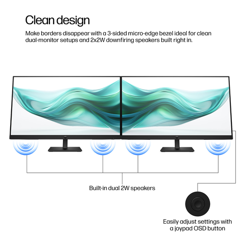 HP Series 3 Pro 27 inch monitor photo with modern design for home or office