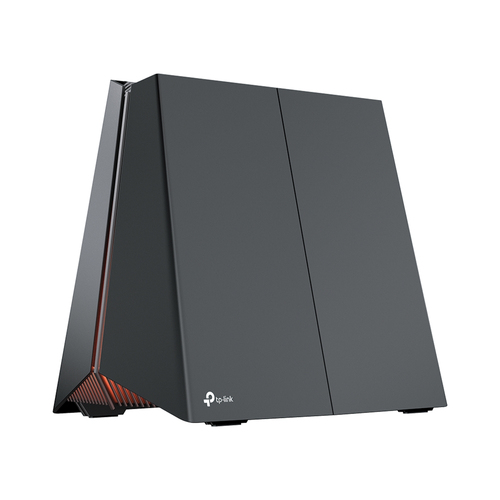TP-Link Archer GE550 Wi-Fi 7 tri-band tabletop gaming router in black for ultra-fast wireless networking