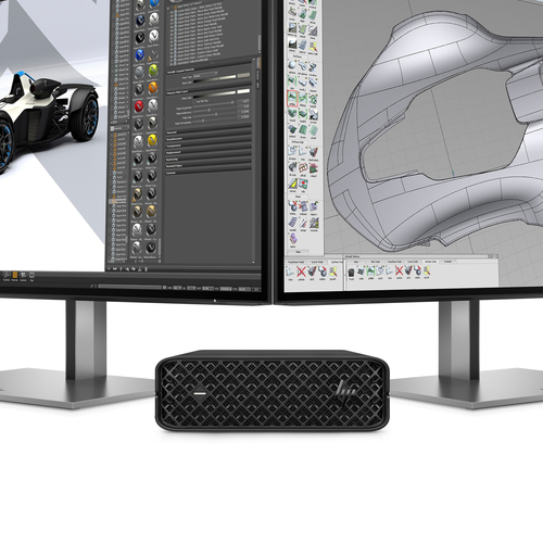 HP Z2 G9 desktop AI workstation side ports and connectivity