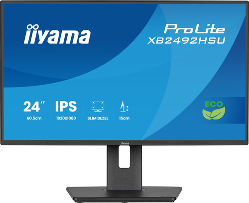 iiyama ProLite IPS, 61 cm (24"), 1920 x 1080 pixels, Full HD LED Monitor