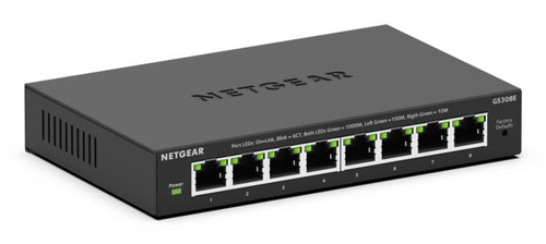 NETGEAR GS308E, L2/L3, Gigabit Ethernet Managed Switch