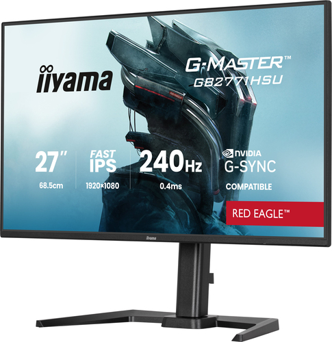iiyama 27 inch Full HD monitor side view with slim bezel design
