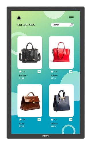 Philips 3000 series 32BDL3751T/00 interactive flat panel front view with 31.5 inch LCD