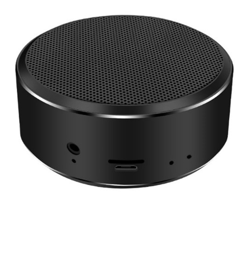JLC Speaker Puck black portable speaker with built in battery