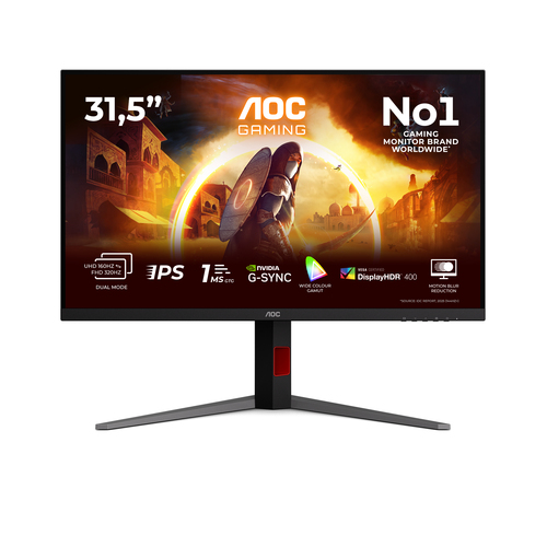 AOC G4 U32G4U 31.5" 3840 x 2160 pixels 4K Ultra HD Monitor Black, Red