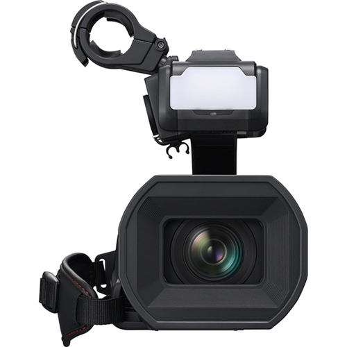 Front view of AG-CX18 showing 1/2.5" MOS sensor and integrated lens