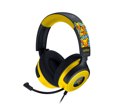 Razer Kraken V4 X Pokemon, 20 - 20000 Hz, 310 g Headset/Headphones, Black,Yellow