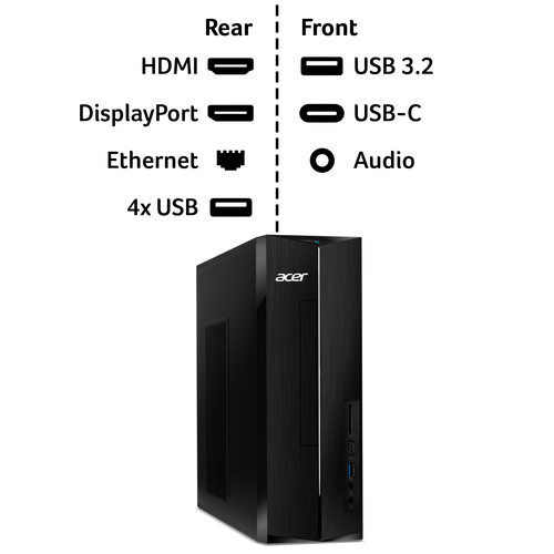 ACER Aspire XC-1710 Desktop PC - Intel® Core™ i3, 512 GB SSD, Black