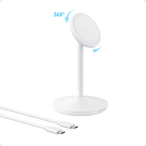 Anker MagGo A25X1H21 white wireless charger image top view