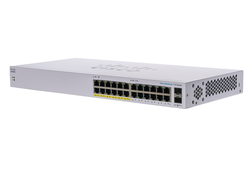 Cisco Business, 24 Port GE, Partial PoE 2x1G SFP, L2 ,Unmanaged Switch