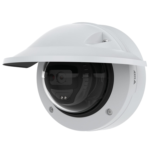 Axis 02371-001 indoor outdoor wired dome IP camera ceiling mounted white housing with wide angle lens