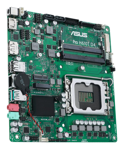 ASUS PRO H610T D4-CSM Thin Mini-ITX H610 Business Motherboard