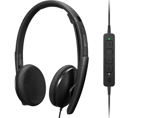 Lenovo (4XD1M39028), Wired, 20 - 20000 Hz, Headset/Headphones, Black