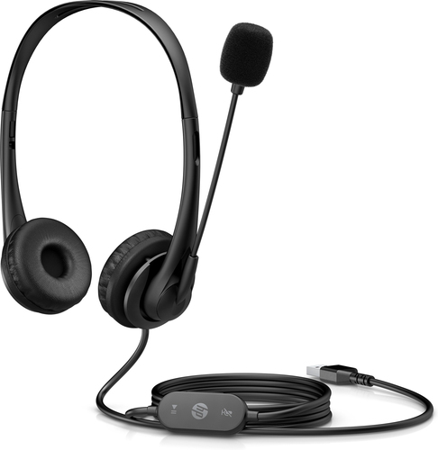HP Stereo USB G2, Wired, Headset/Headphones, Black