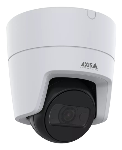Axis M3128-LVE digital PTZ IP camera tracking people and vehicles outdoors