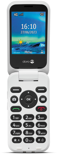 Doro 6820, Clamshell, Single SIM, 7.11 cm (2.8"), 2 MP, Bluetooth, Black, White