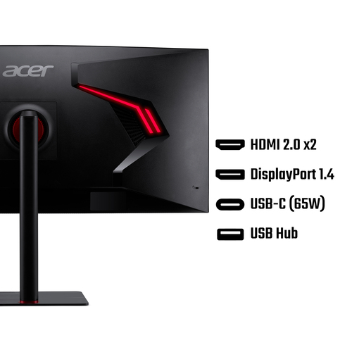 Acer Nitro XV5 Nitro XV345CURX0, 34" UltraWide QHD, Curved 1000R, Gaming Monitor