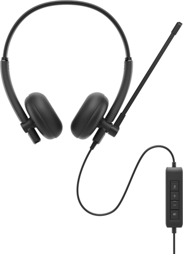 DELL WH125, Wired, Calls/Music, 20 - 20000 Hz, 125 g, Headset/Headphones, Black