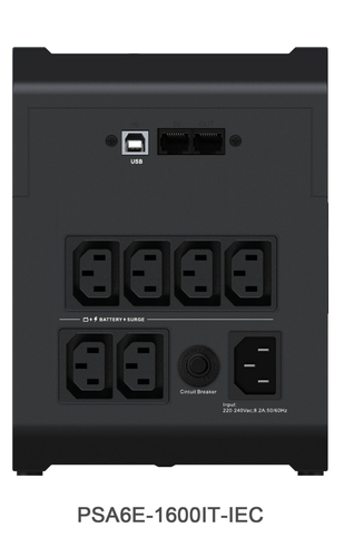 Vertiv 1600VA UPS with user-replaceable battery compartment open