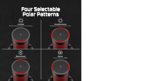 HyperX QuadCast 2S USB Table Microphone 20–20000 Hz Black Wired