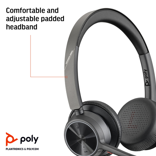 POLY Voyager (77Y98AA) 4320 USB-A +BT700 dongle, Wired & Wireless, 20 - 20000 Hz, Headset/Headphones, Black
