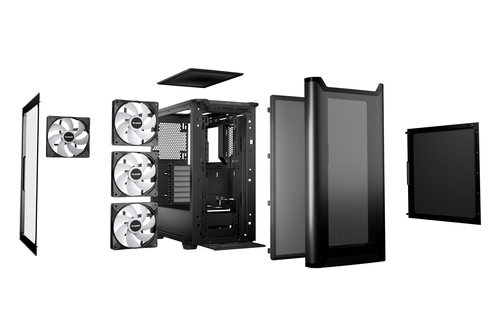 be quiet! Pure Base 501 DX Black, Glass, Steel, Multi, Midi Tower Case
