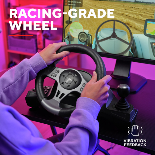 Trust GXT 289 Movi (25122), Steering wheel + Pedals, for PS4/Xbox One