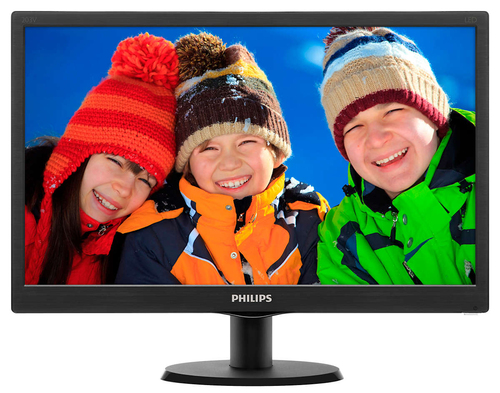 Philips V Line 203V5LSB26/10 19.5 inch LCD monitor black on desk