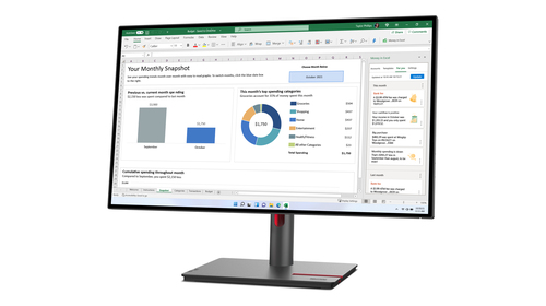 Lenovo ThinkVision, 68.6 cm (27") 2560 x 1440 pixels Quad HD IPS Monitor
