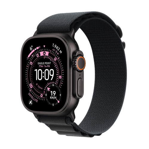 Apple Watch Ultra 3 49mm Black Titanium Case with Large Alpine Loop