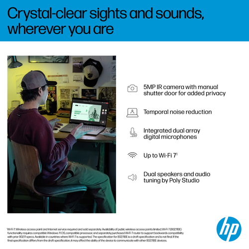 HP OmniBook X Flip AMD Ryzen AI 7 2 GHz 16" 2880 x 1800 px 24 GB, 1 TB