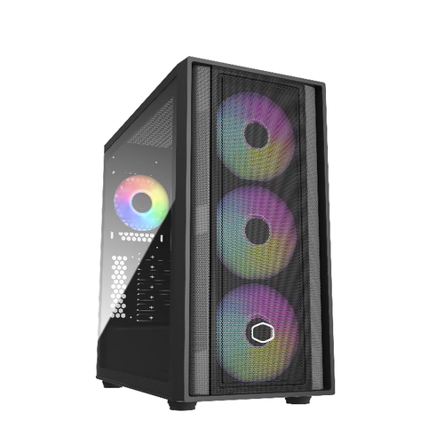 Cooler Master MasterBox 600, Plastic, Steel, Tempered glass Mid Tower PC Case
