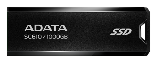 ADATA SC610 1TB Portable SSD,USB-A 3.2 Gen 2, Lightweight 13g, Black with Sleeve