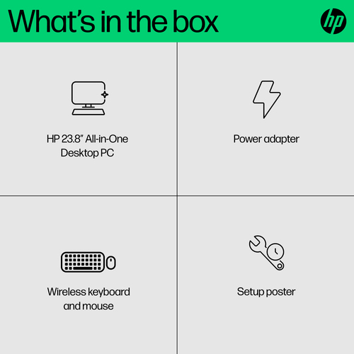 HP (BM5L7EA), 60.5 cm (23.8"), Intel® Core™ i3, 8 GB, 256 GB, Windows 11 Home