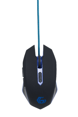 Gembird MUSG-001-B USB mouse featuring programmable buttons and non-slip coating for improved control