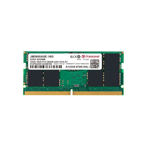 Transcend JetRam (JM5600ASE), 16 GB, DDR5, 5600 MHz, 262-pin,SO-DIMM