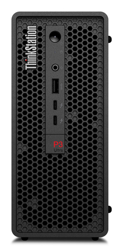 Lenovo ThinkStation P3 Ultra front view with compact tower design