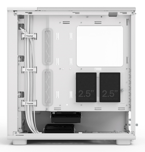top panel of Epoch White tower featuring removable cover and ventilation layout