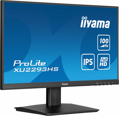 • iiyama ProLite XU2293HS rear view, HDMI and DisplayPort ports, built-in speakers